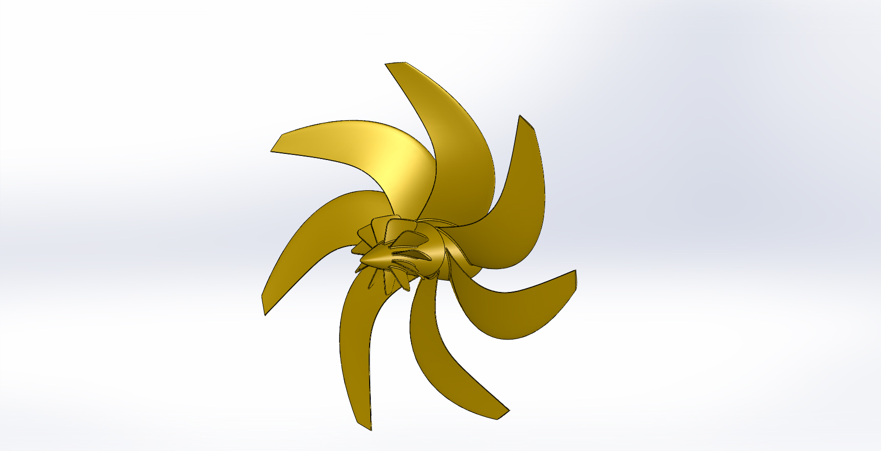 潜艇推进器螺旋桨3D图纸